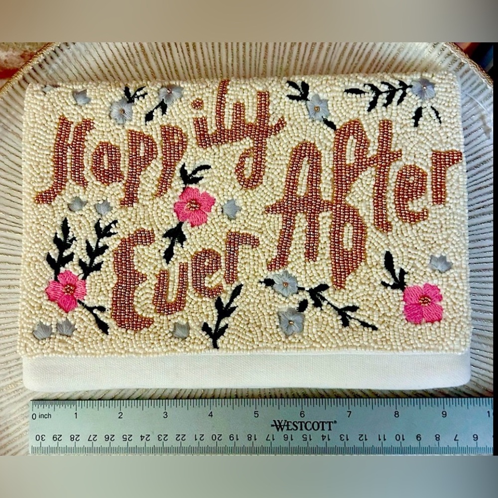 Embroidered Clutch with Floral Design